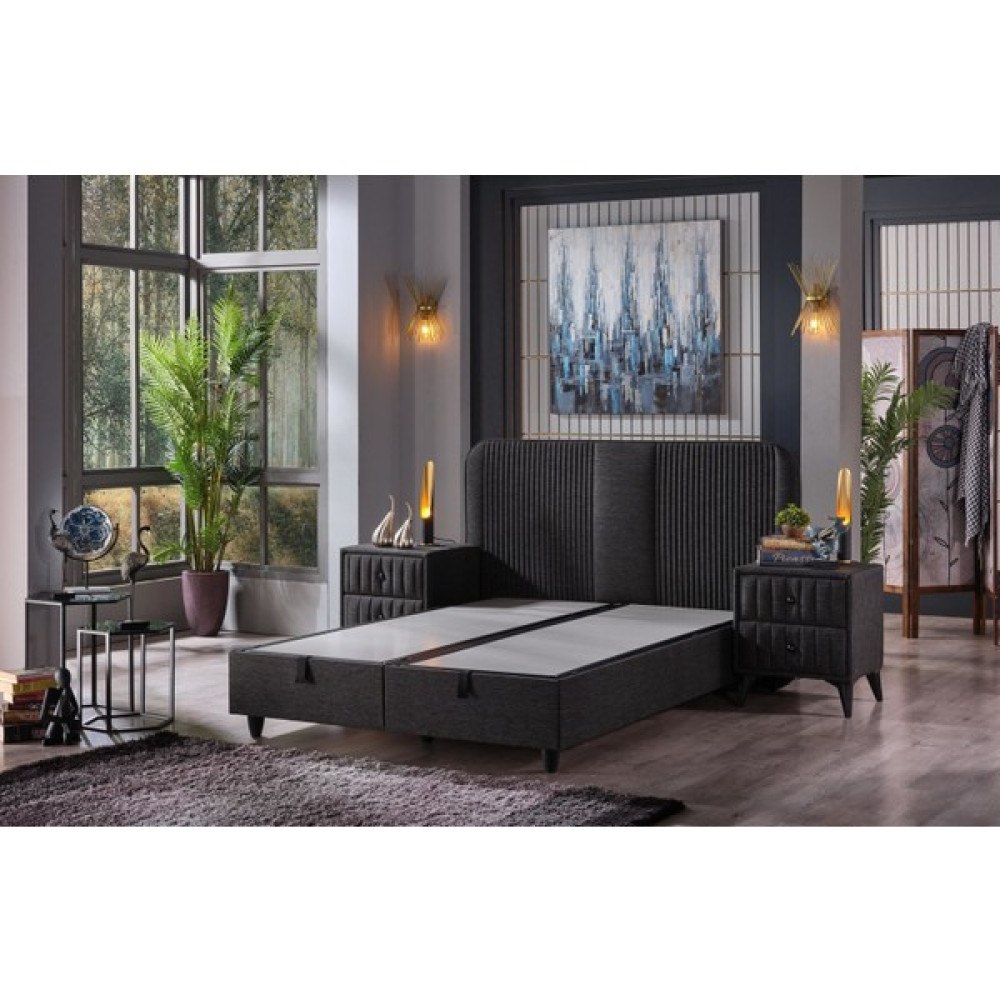 Tutku Yatak Floransa Baza 140X190 - 140 x 190 cm - Antrasit Baza Fiyatı