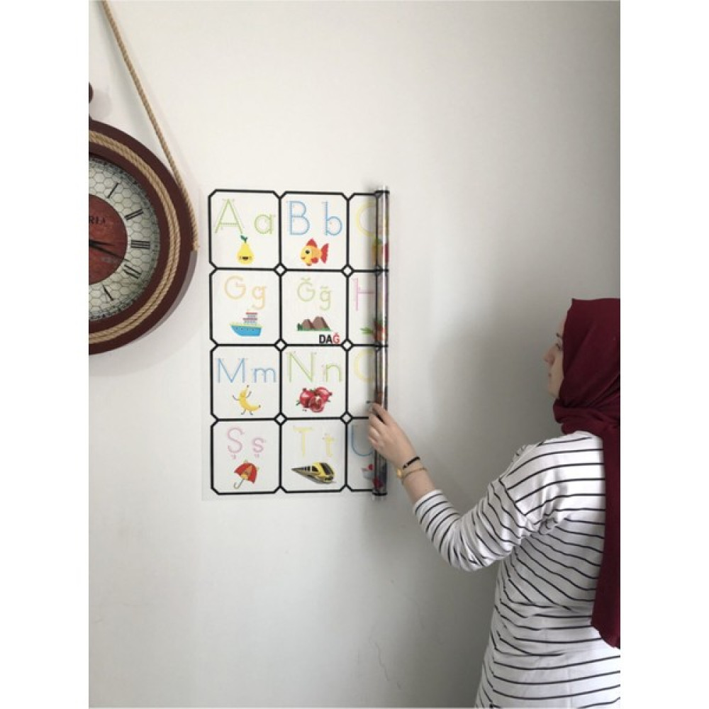 Tutunabilir Kağıt Türkçe Alfabe Tablosu Alfabe Harfleri Kağıt Tahta Ilkokul Eğitim Yazı Tahtası 100 x 70 cm Yazı Tahtası Kalemi Fiyatı