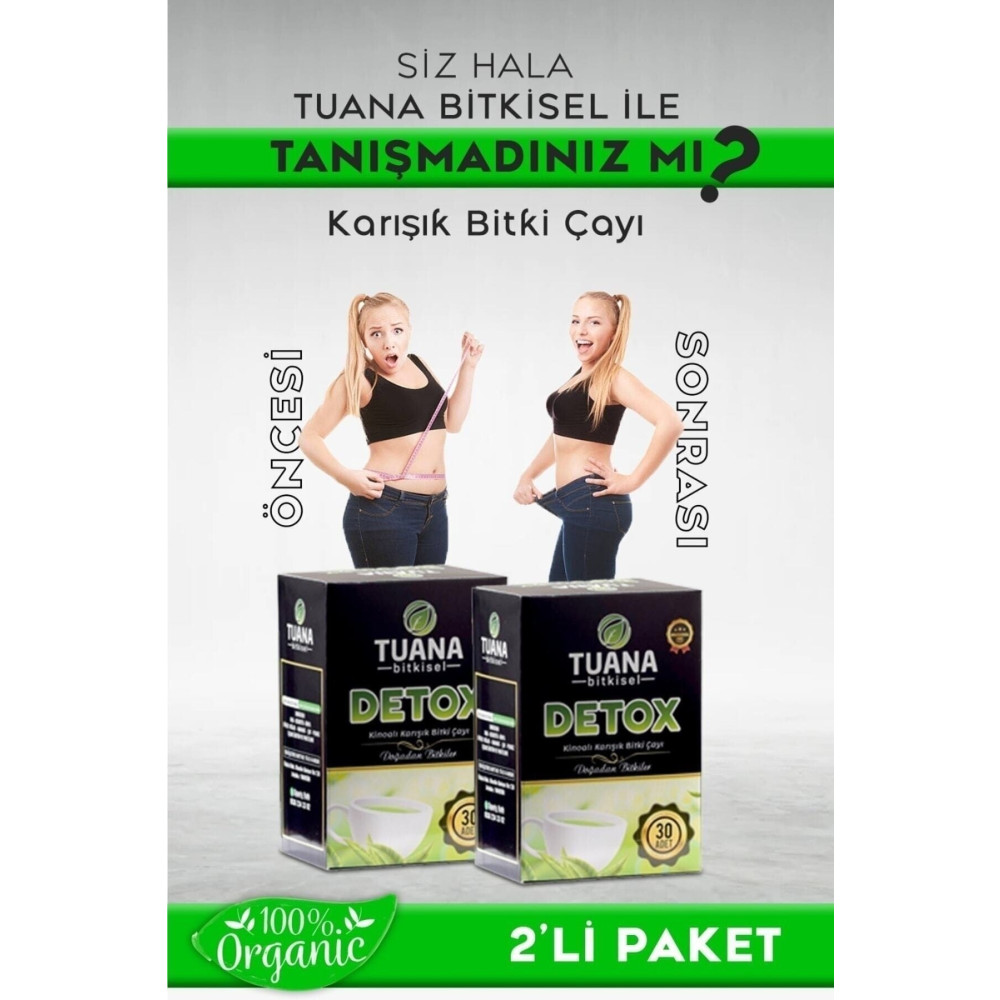Tuvana Bitkisel Detox Form Çayı Zayıflama Yardımcı Bitkisel Karışımlı 2 Li Set ( 1 Aylık Kullanım ) Çay Fiyatı