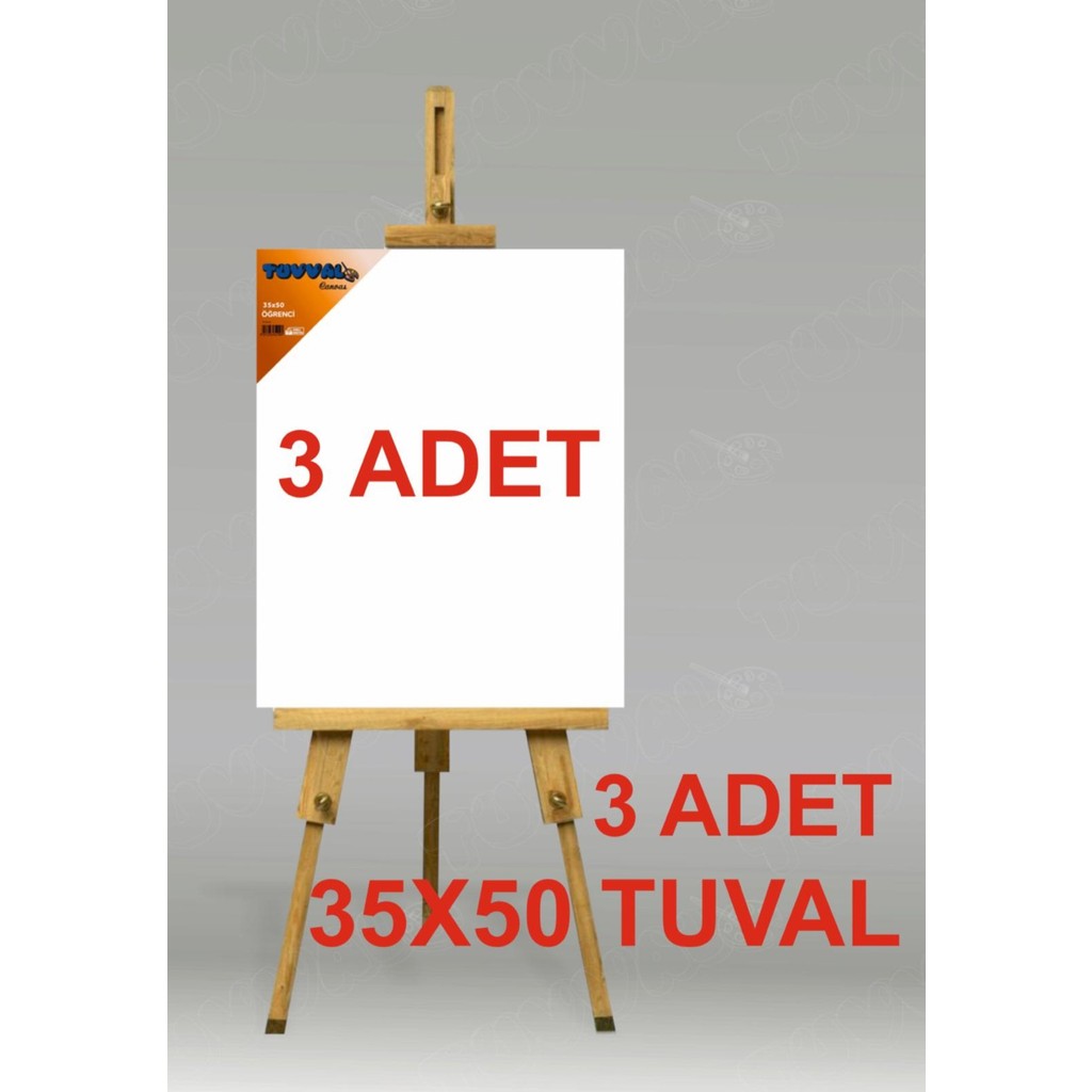 Tuvval 35 x 50 cm Tuval 3 Adet %100 Pamuk Kumaş ile Dayanıklı Sanatsal Malzeme Seti - 35x50 Diğer Fiyatı
