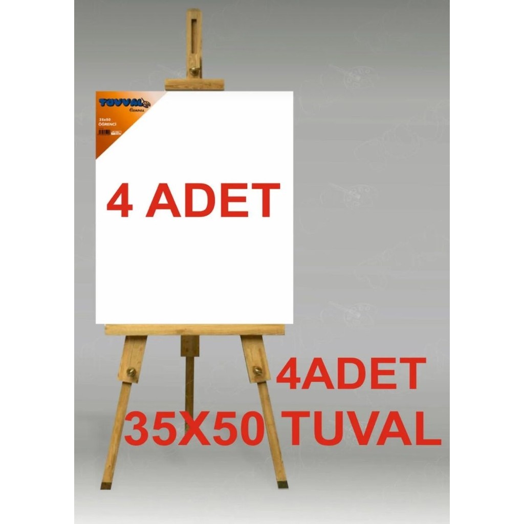 Tuvval 35X50 Tuval 4 Adet Kalite Pamuk Yüzeyli Sanatsal Malzeme Seti Tuval Fiyatı