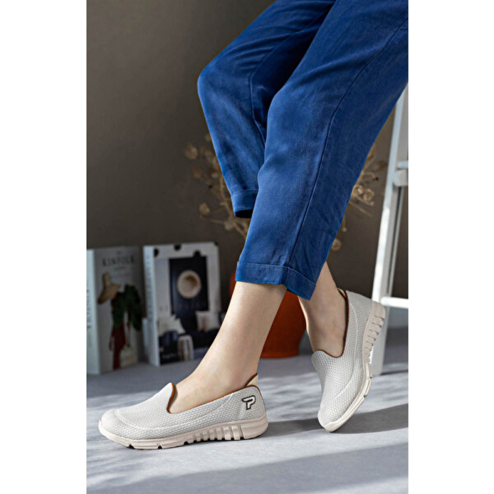 TuwoShoes Kadın Spor Babet Yürüyüş Ayakkabısı Bej Babetler Fiyatı