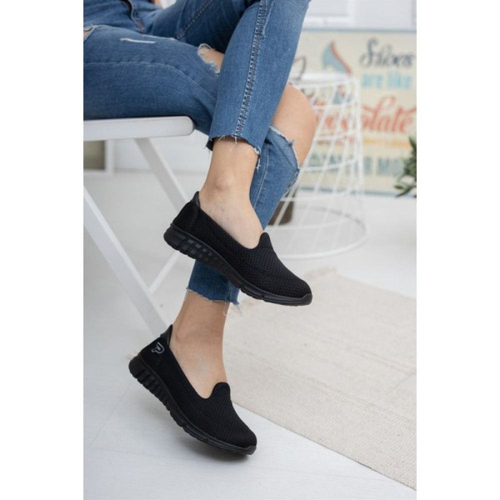 TuwoShoes Kadın Spor Babet Yürüyüş Ayakkabısı Siyah Babetler Fiyatı