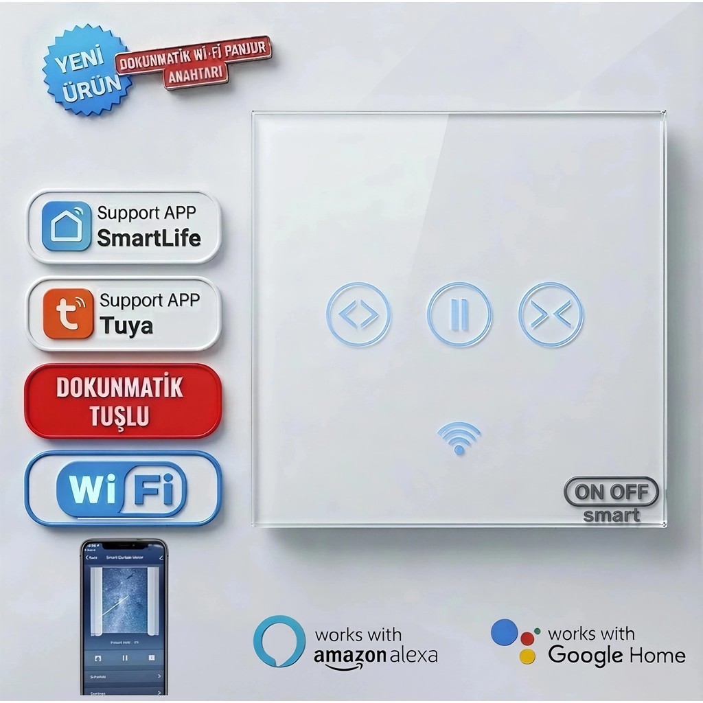 Tuya ONOFFSMART Akıllı Wifi Destekli Panjur Anahtarı Diğer Fiyatı