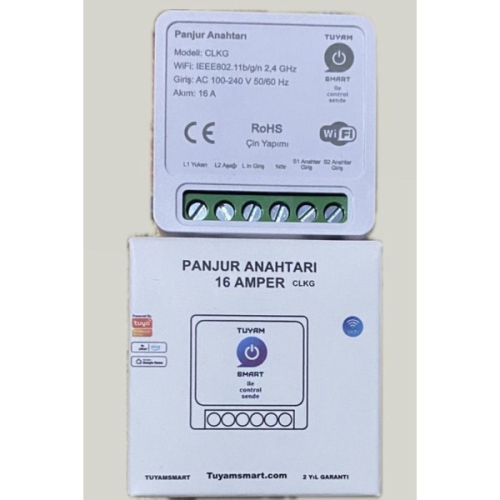 Tuyam Smart Destekli Akıllı 16 A Kör Perde ve Panjur KEPENK Anahtarı Oto, Bahçe, Yapı Market Fiyatı