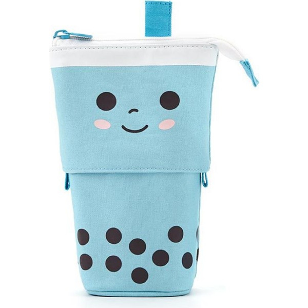 Tuz Golu Geri Çekilebilir Yuvarlak Sevimli Çizgi Kalemlik (Yurt Dışından) - Mavi - kalem kutusu - 13*17*6cm Oto Boyaları Fiyatı