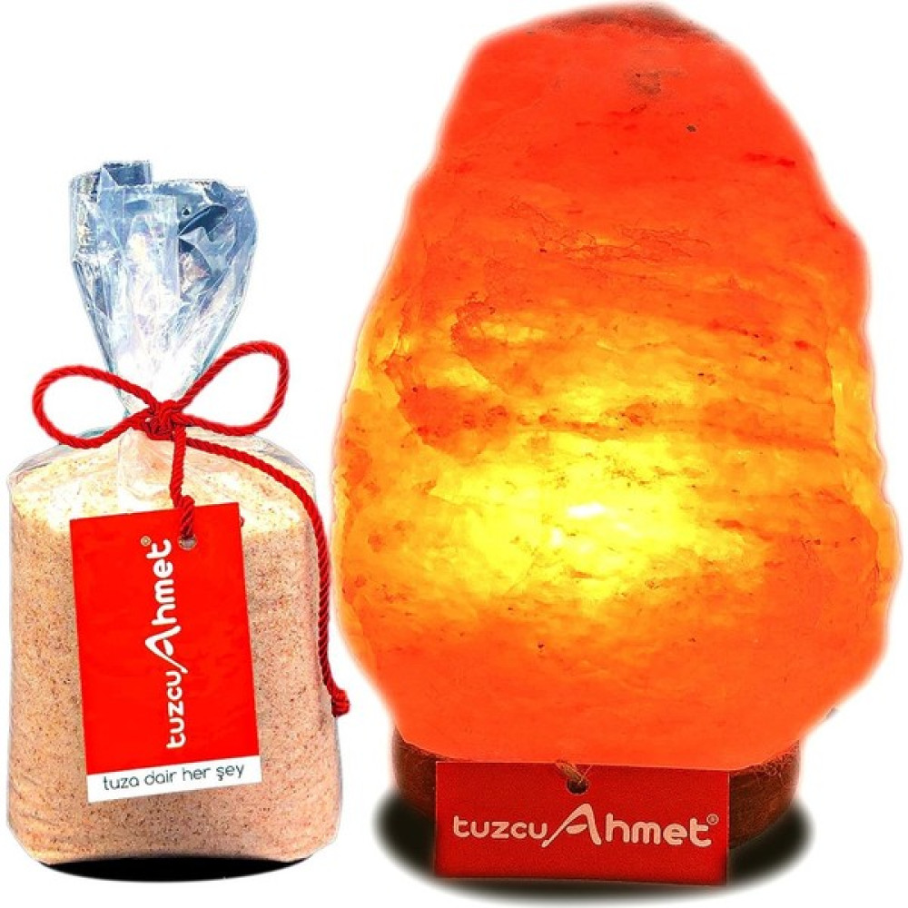 Tuzcu Ahmet 2-3 kg Himalaya Kaya Tuzu Lambası 1 kg Himalaya Tuzu Hediyeli - Turuncu Gece Lambası Fiyatı