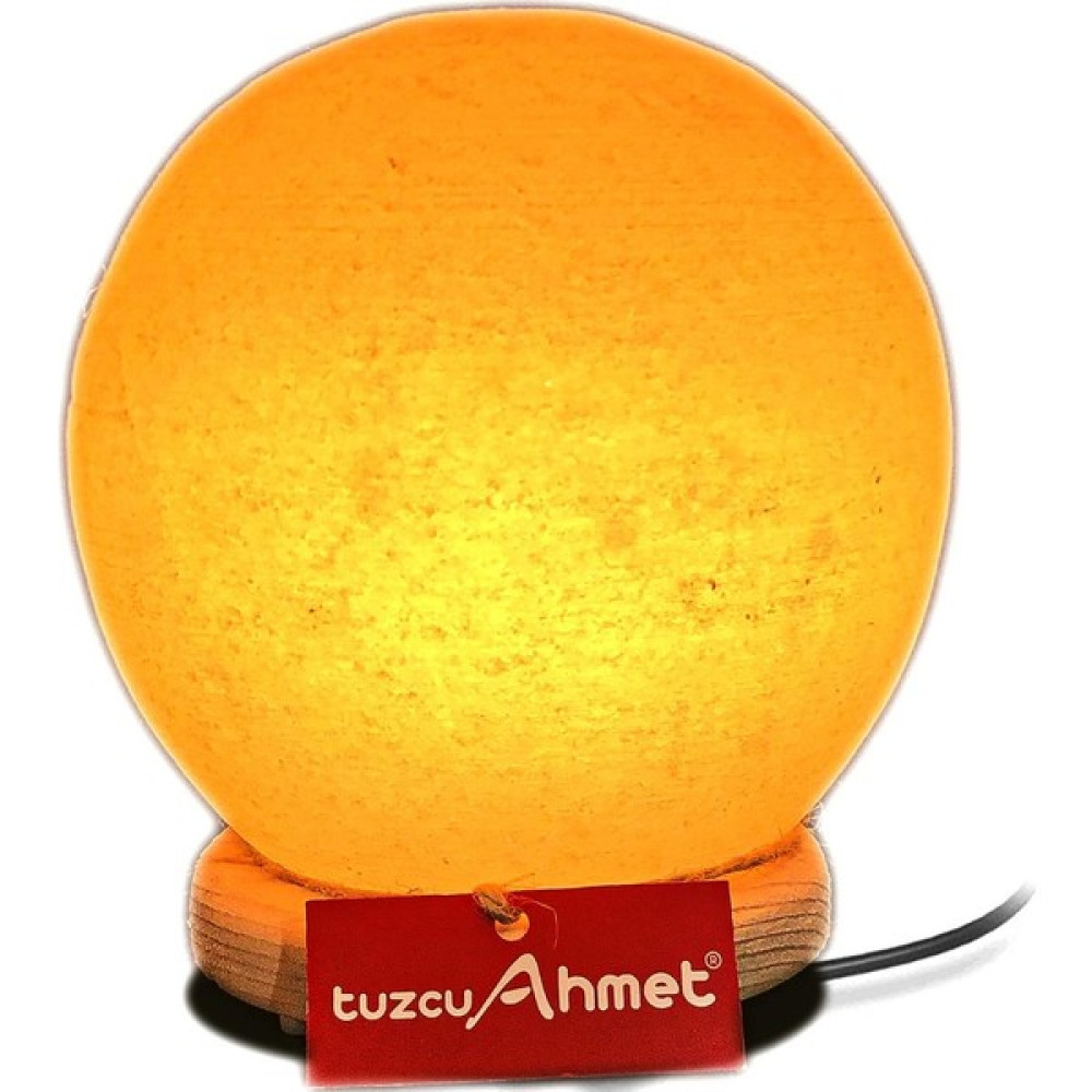 Tuzcu Ahmet Tuz Lambası Küre Model Beyaz Tuzdan Yapılmış - Sarı Gece Lambası Fiyatı