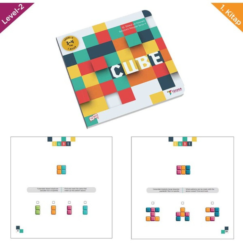 TÜZDER Yayınları Cube (3-4 Yaş) / Iq, Dikkati Güçlendirme Seti-Anasınıfı - Tüzder Yayınları Zihinsel Gelişim Kitapları Fiyatı