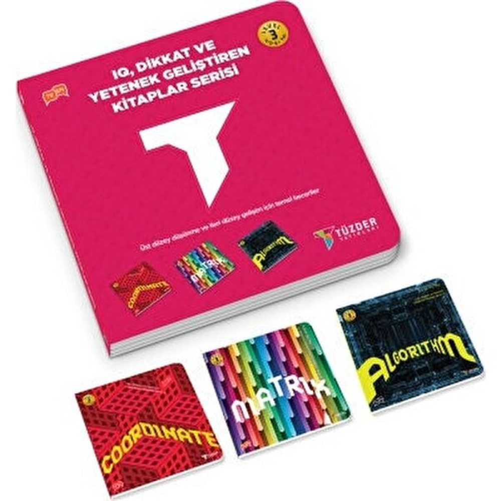 TÜZDER Yayınları LEVEL 3 (COORDINATE, MATRIX, ALGORITHM) 4-6 Yaş Zihinsel Gelişim Kitapları Fiyatı