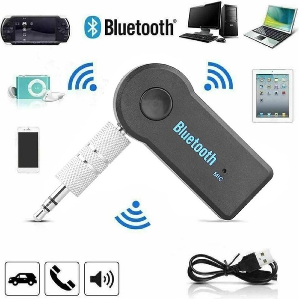 Tv Tablet Telefon Araç Araba Aux Bluetooth Kablosuz Müzik Görüşme Kiti - Siyah Oto Transmitterleri Fiyatı