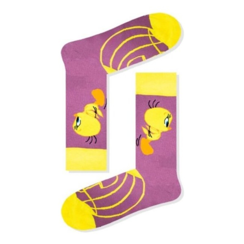 Tweety Kafes Desenli Renkli Unisex Kolej Çorap Çorap (Outdoor) Fiyatı