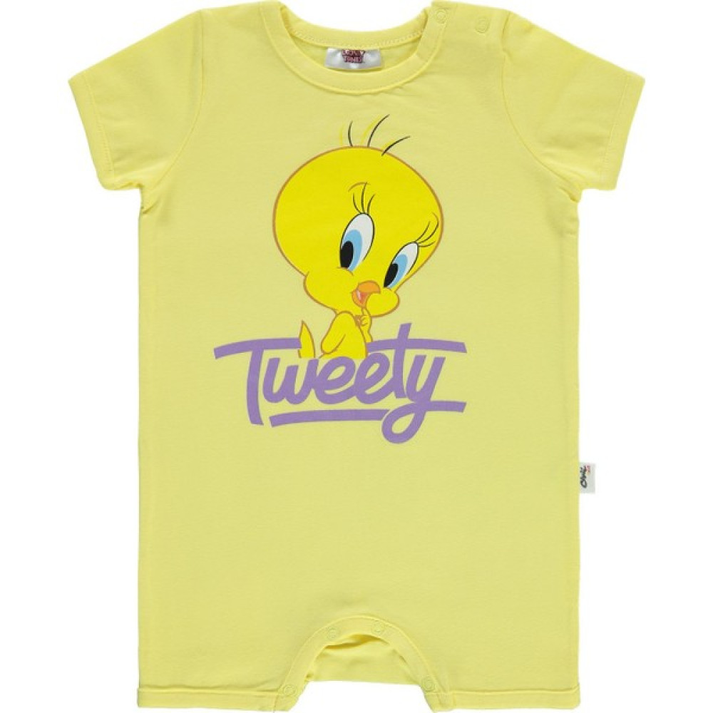 Tweety Kız Bebek Patiksiz Tulum 6-18 Ay Sarı Bebek Tulumu Fiyatı