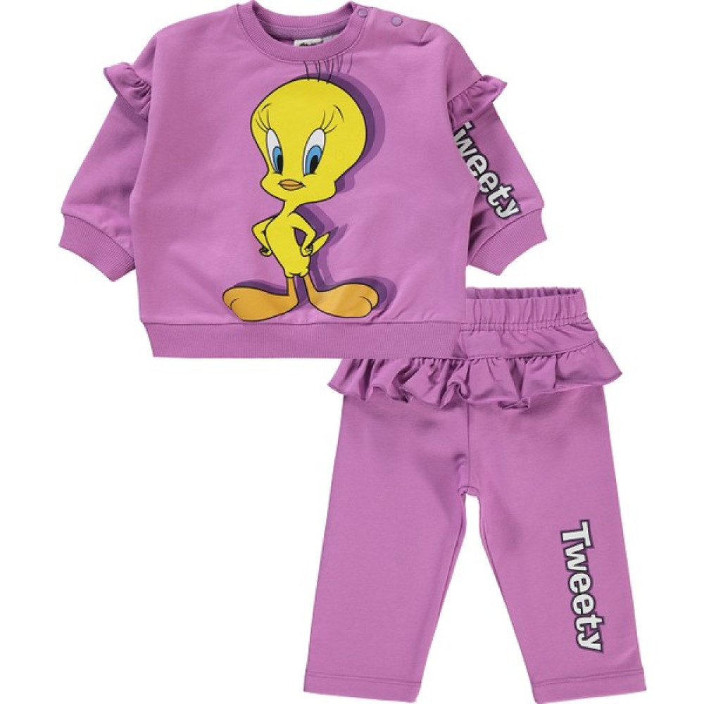 Tweety Kız Bebek Takım 6-18 Ay Leylak Bebek Giysi Takım Fiyatı