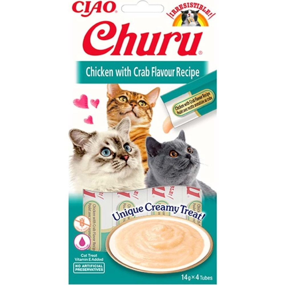 Twin Churu Ciao Churu Cream Tavuklu ve Yengeçli Kedi Kreması 4x14 Gr Diğer Fiyatı
