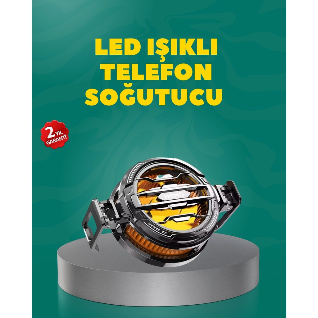 Twin Store Manyetik Montajlı Kompakt Telefon Soğutucu LED Işıklı Dayanıklı Yapı ile Oyun Performans Artırıcı - Siyah Diğer Fiyatı