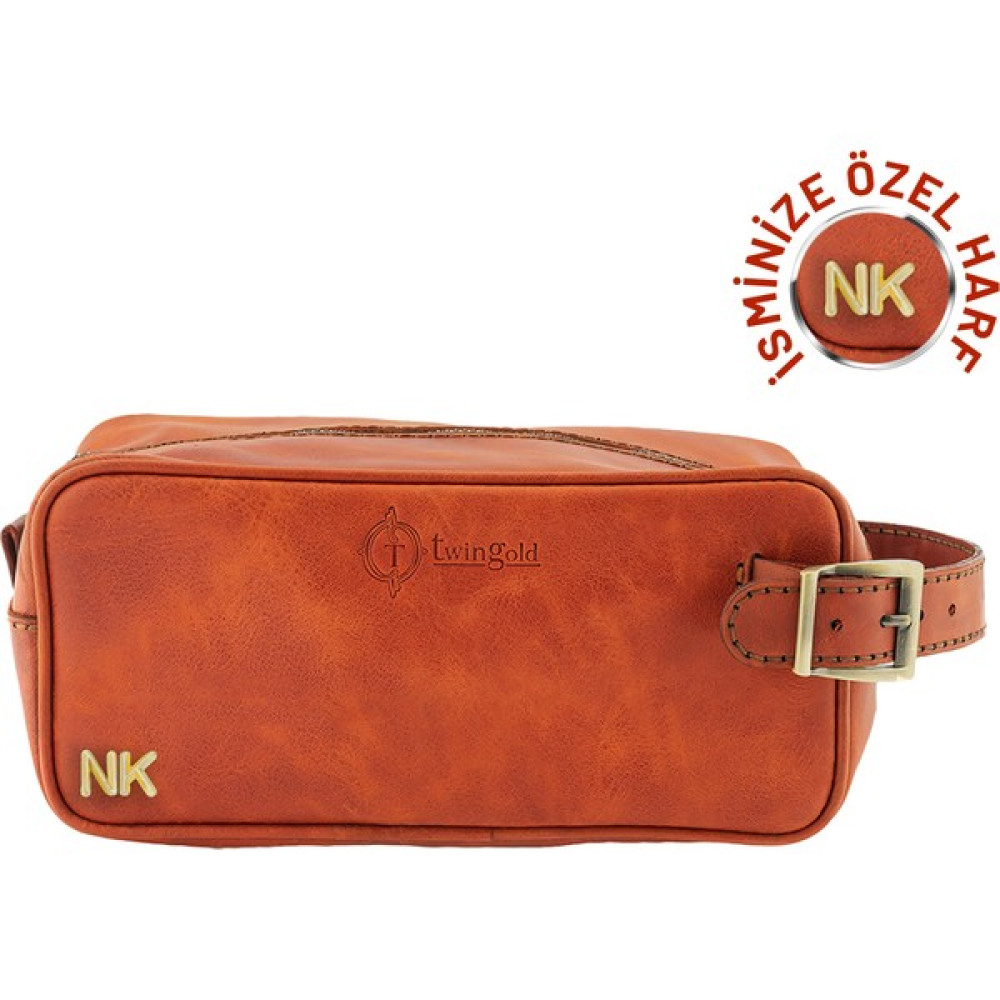 twingold Dopp Kit Kişisel Bakım ve Seyehat Çantası - Tobacco Erkek El Çantası Fiyatı