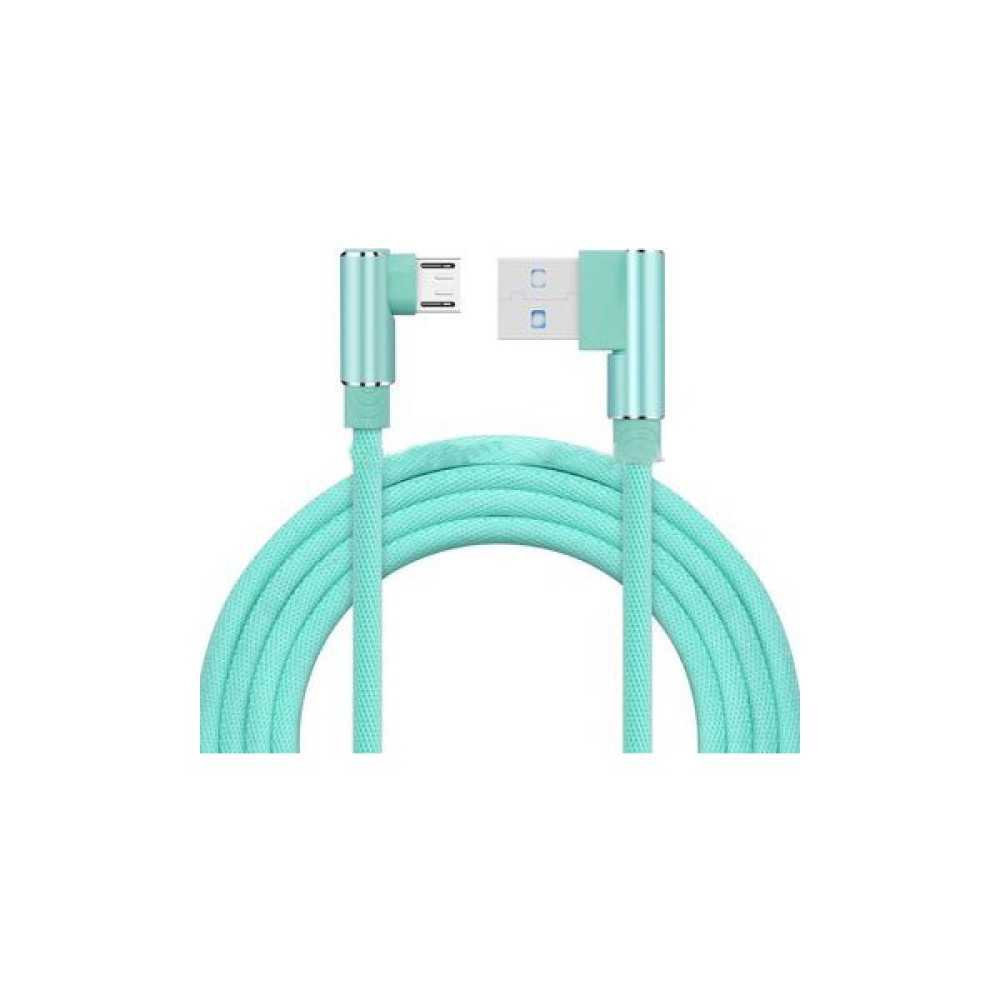 Twinix Micro USB Şarj Kablosu 90 Derece Hızlı Şarj - Turkuaz Cep Telefonu Kablosu Fiyatı
