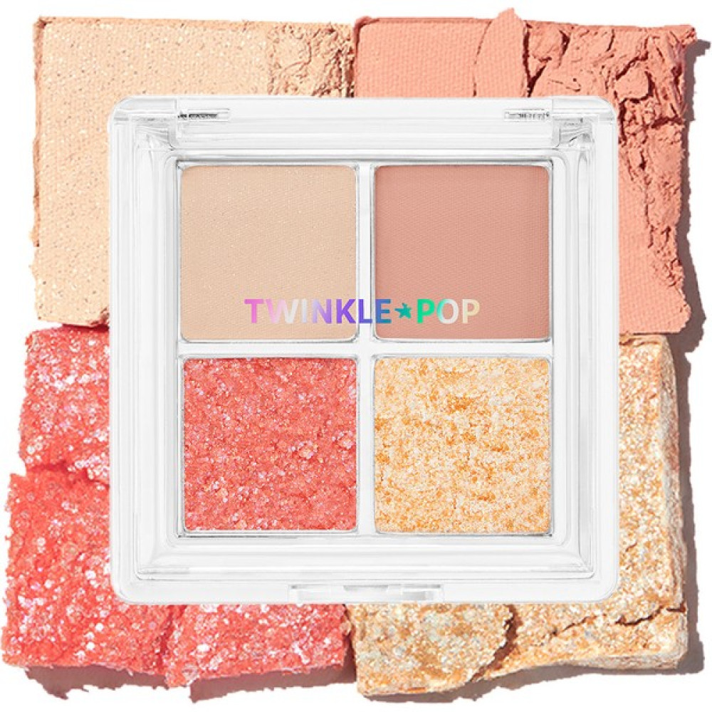 Twinkle Pop Yoğun Renk Pigmentli 4' Lü Far Paleti Twinkle Pop Pearl Flex Glitter Eye Palette (#3 Hey Coral) - #3 Hey Coral Göz Farı Fiyatı