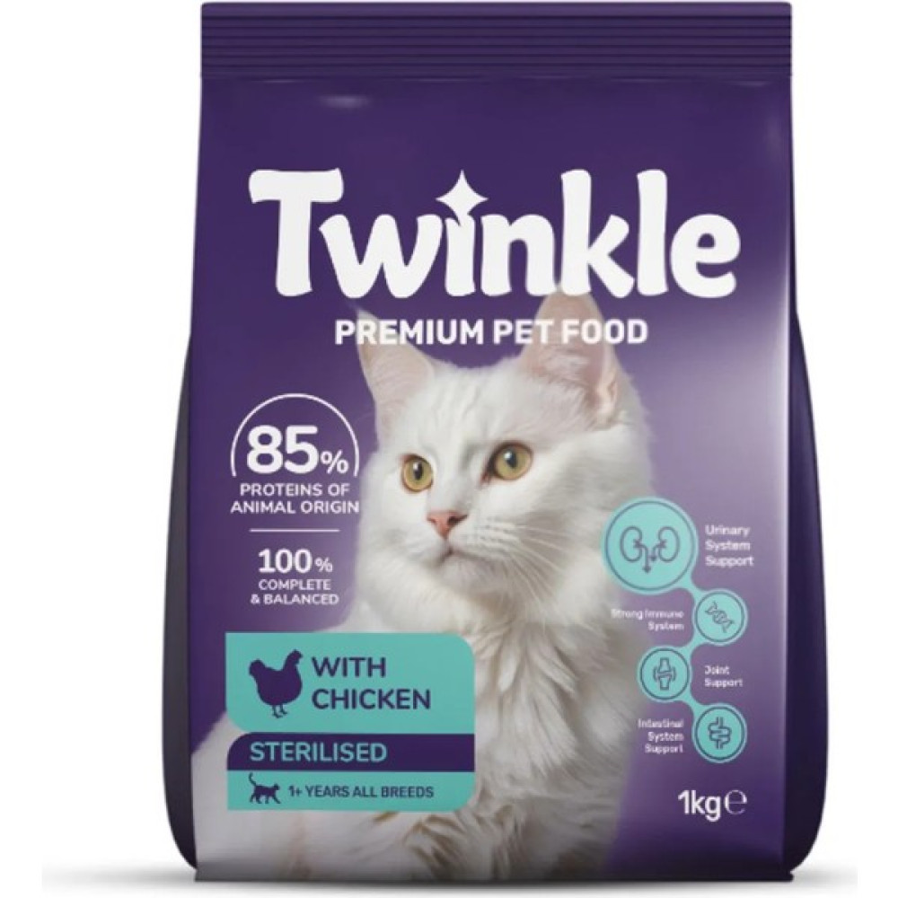 Twinkle Tavuklu Kısırlaştırılmış Kedi Maması 1 kg. - 3 Evcil Hayvan Ürünleri Fiyatı