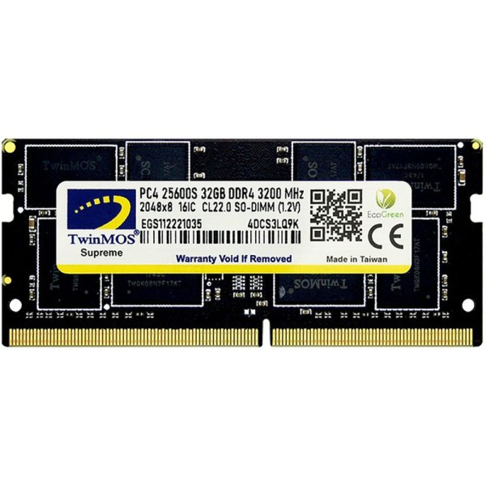 Twinmos MDD432GB3200N, 32GB, Ddr4, 3200MHZ, 1.2V Notebook Ram RAM Bellekler Fiyatı