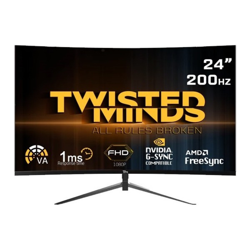Twısted Mınds 23.8" TM24RFA-2 Fullhd 200HZ 1ms HDMI Dp Curved Çerçevesiz Oyuncu Monitör Monitör Fiyatı