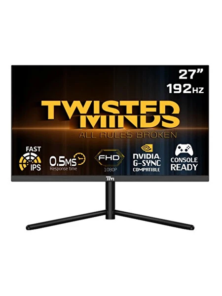 Twisted Minds Tm27Fhd192Ips 27" 192 Hz 0.5 ms Hdmi DP Hdr400 Ready Fast IPS Adaptive-Sync Çerçevesiz Gaming Monitör Monitör Fiyatı