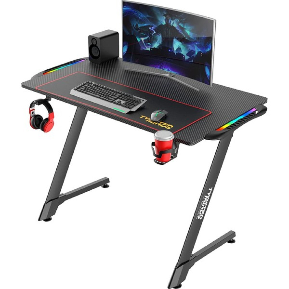 Twisted Minds Z Şeklinde RGB Ledli Karbon Fiber Oyuncu Masası Bilgisayar Masası Fiyatı