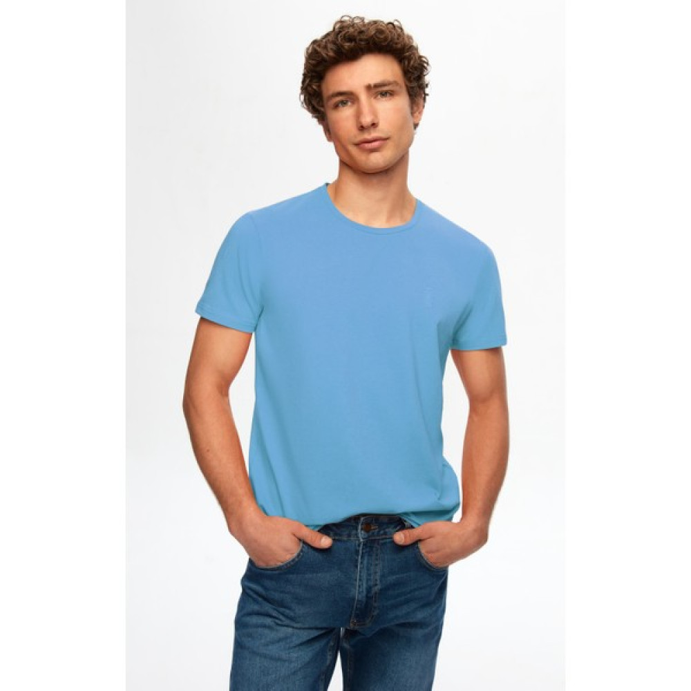 Twn Slim Fit Mavi Düz Örgü Pamuklu T-Shirt 0EC148551753M Erkek T-shirt Fiyatı