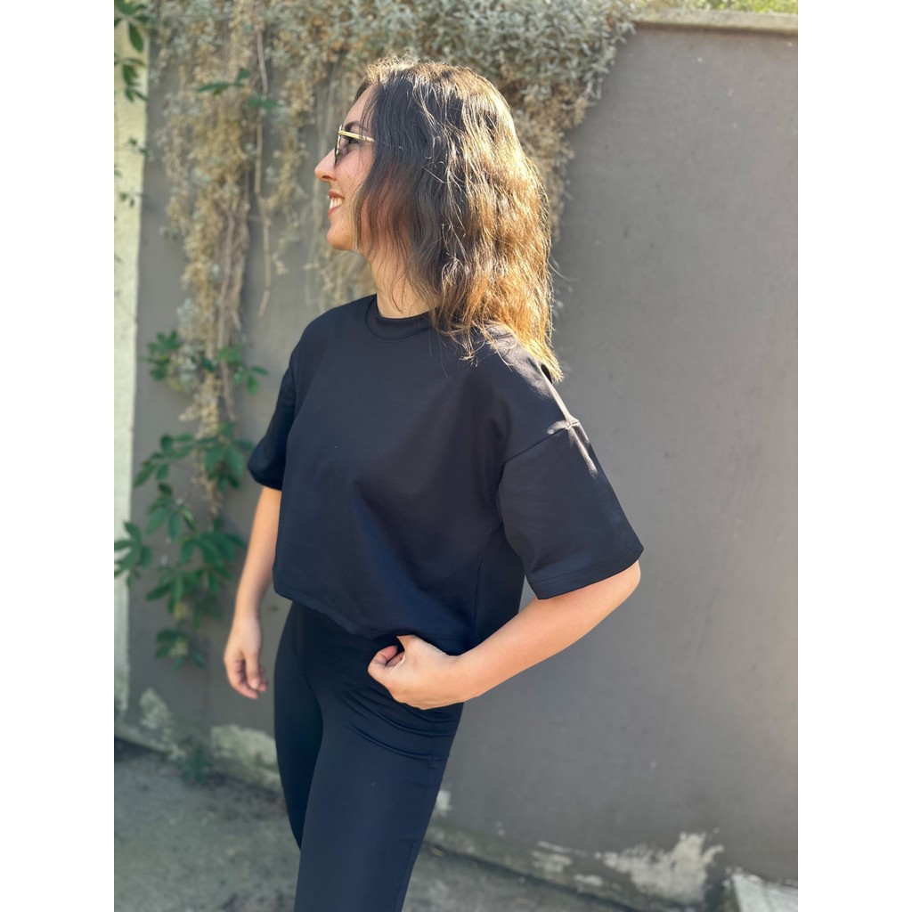 Twoinsis Oversize Crop Tshirt Dalgıç Scuba Kumaş Crop Tshirt Spor Tshirt Diğer Fiyatı
