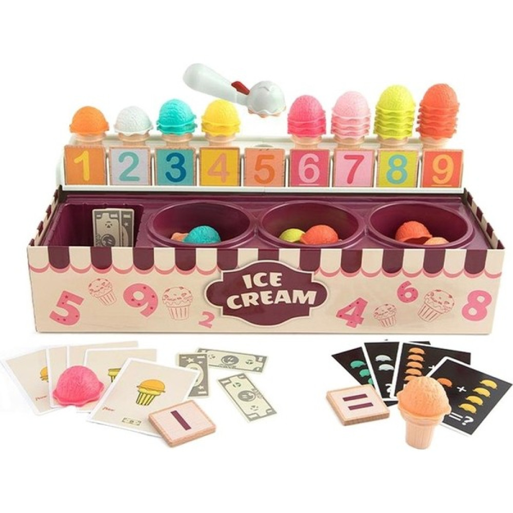 TY7i Pretend Oyna Dondurma Seti Öğrenmek Matematik Oyuncak Montessori Sayacı Oyuncaklar Çocuklar Için (Yurt Dışından) - Açık Pembe Eğitici Oyuncak Fiyatı