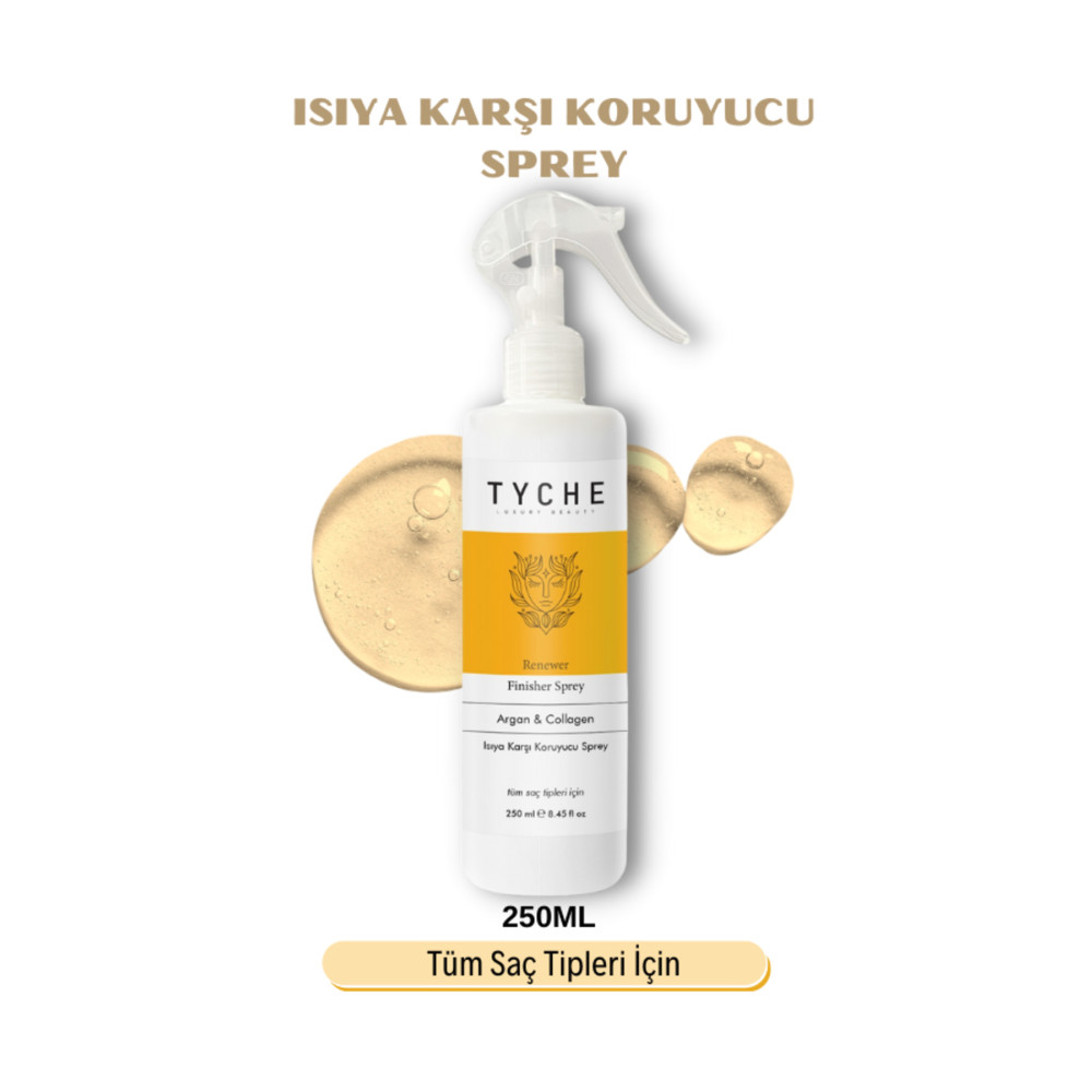 TYCHE LUXURY BEAUTY Isıya Karşı Koruyuculu Ve Dökülme Önleyici Saç Spreyi Renewer Finisher Sprey Argan & Collagen 250ml Saç Şekillendirici Sprey Fiyatı
