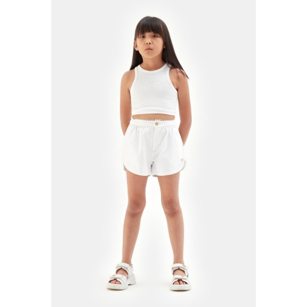 Tyess Bg Store Kız Çocuk Beyaz Şort 23SS2TJ4117 Kız Çocuk Capri / Kapri Fiyatı