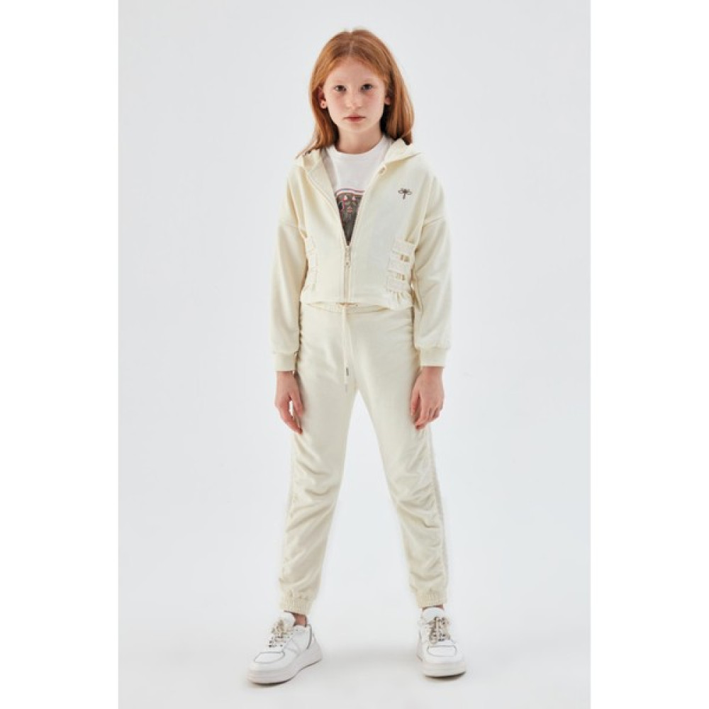 Tyess Kız Çocuk Ekru Eşofman Üstü 23PSSTJ4403 Kız Çocuk Sweatshirt Fiyatı