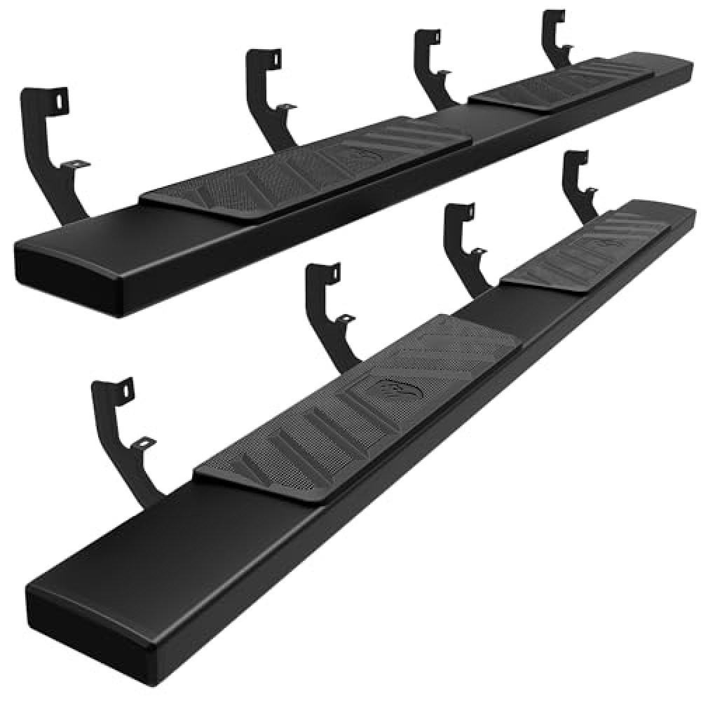 Tyger Auto 6" Riser Running Boards Compatible with 2019-2025 Chevy Silverado GMC Sierra 1500; 2020-2025 2500 3500HD | Crew Cab | TG-RS6C60248 | Side Step Rails Nerf Bars