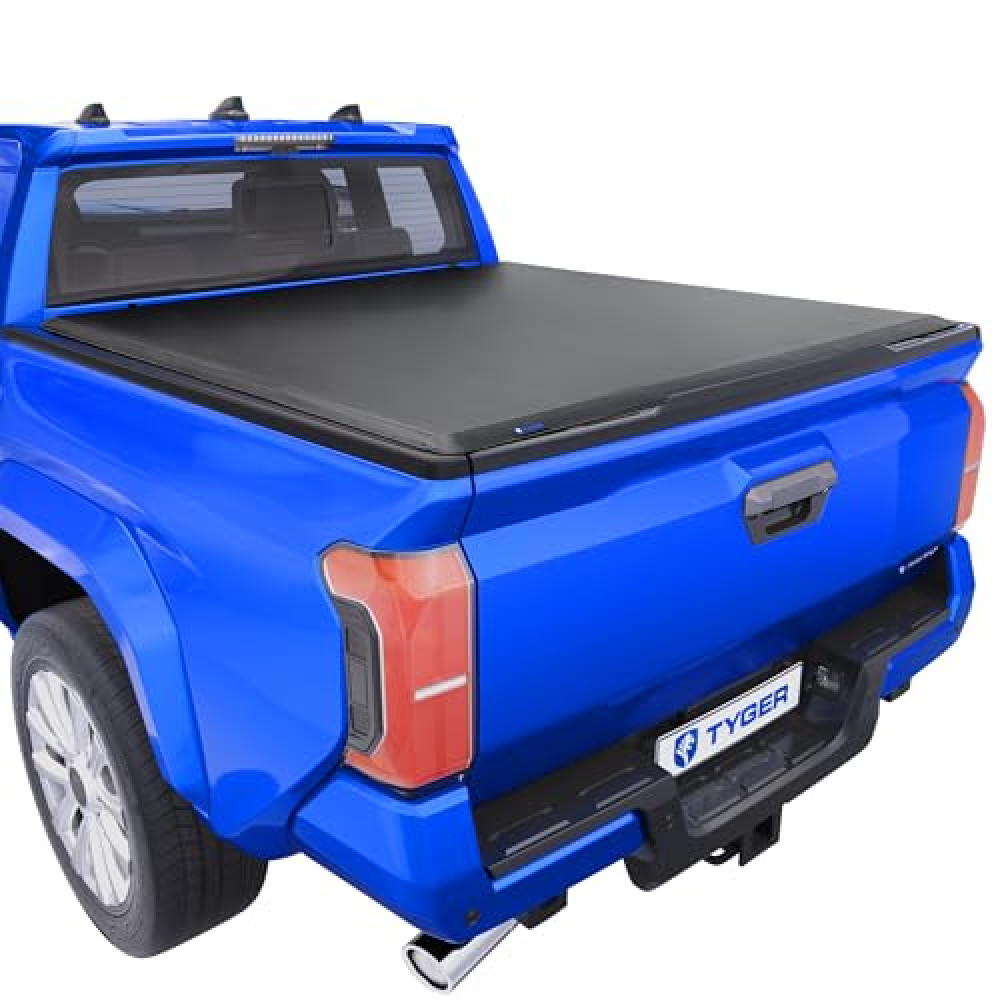 Tyger Auto T1 Soft Roll-up Truck Bed Tonneau Cover Compatible with 2024-2025 Toyota Tacoma | 5' (60") Bed | TG-BC1T9204