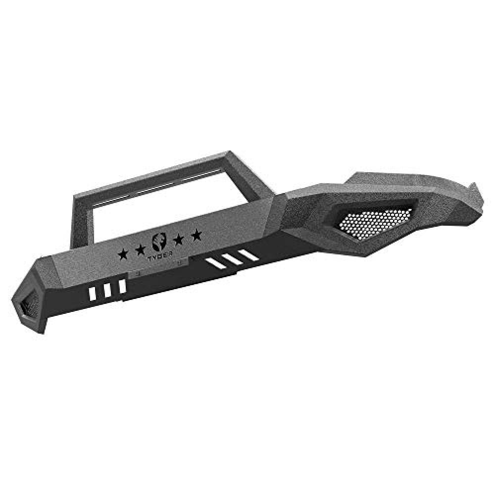 Tyger Auto TG-BP6D80368 Tyger Fury Front Bumper Kit Compatible with 2013-2018 Dodge Ram 1500; 2019-2024 1500 Classic (Excl Rebel & Warlock Trims) Textured Black Rock Crawler