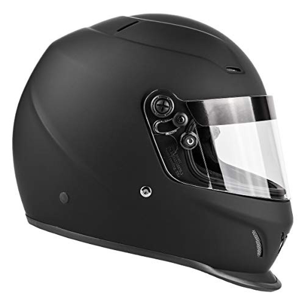 Typhoon Helmets Snell SA2020 - DOT Certified - Full Face Racing Helmet (Matte Black, Medium)