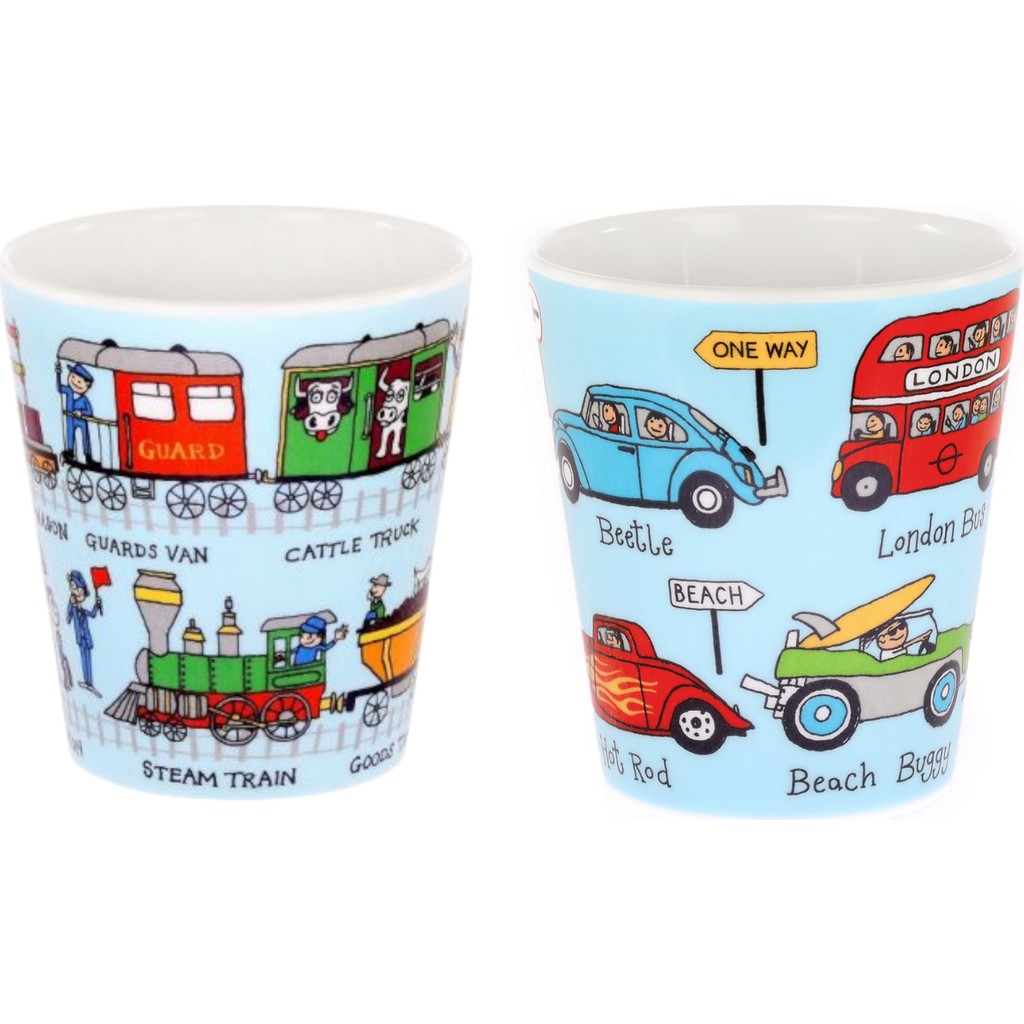 Tyrrell Katz 2'li Melamin Alıştırma Bardağı (Train & Cars) Diğer Fiyatı