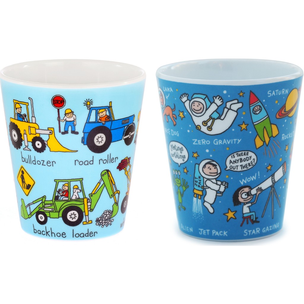Tyrrell Katz 2'li Melamin Alıştırma Bardağı (Wheels & Space) Diğer Fiyatı