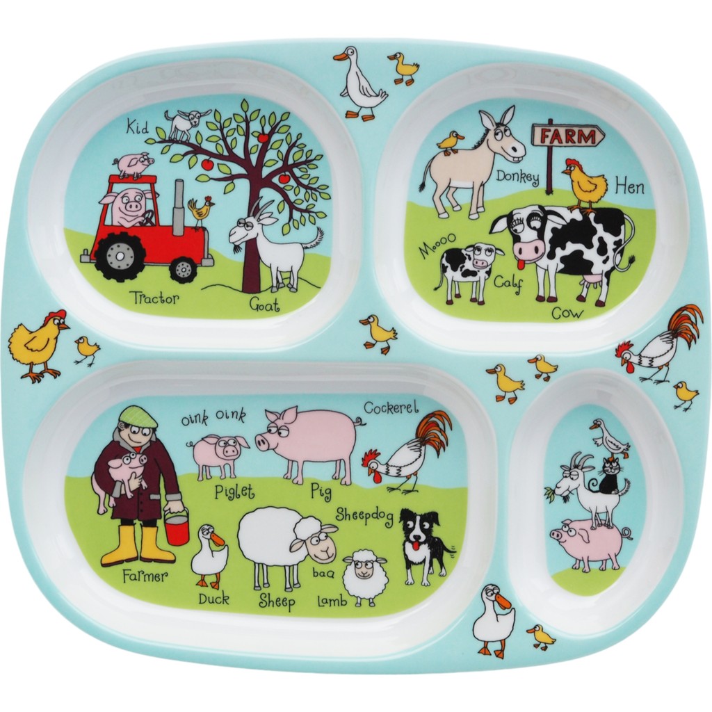 Tyrrell Katz Bebekler Için Mini Bölmeli Tabak Farmyard Mama Seti Fiyatı