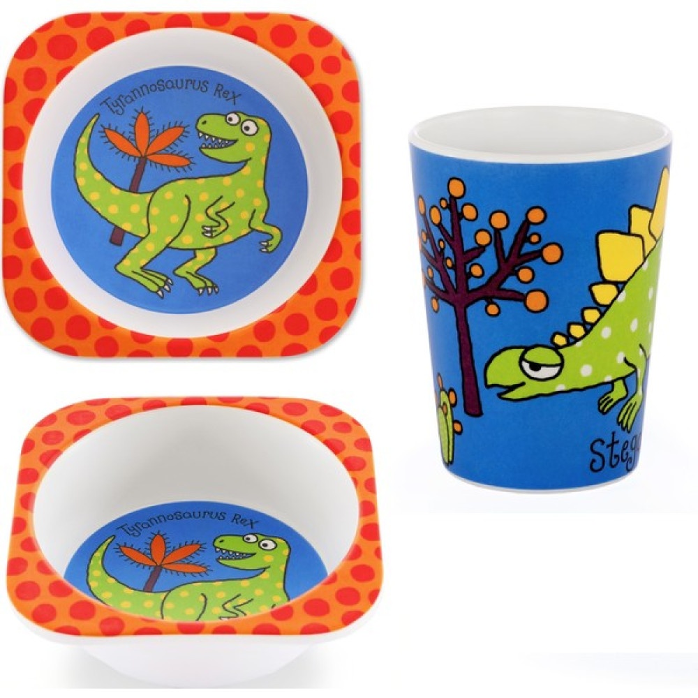 Tyrrell Katz Mat Melamin Mama Kasesi / Alıştırma Bardağı Dino Mama Seti Fiyatı