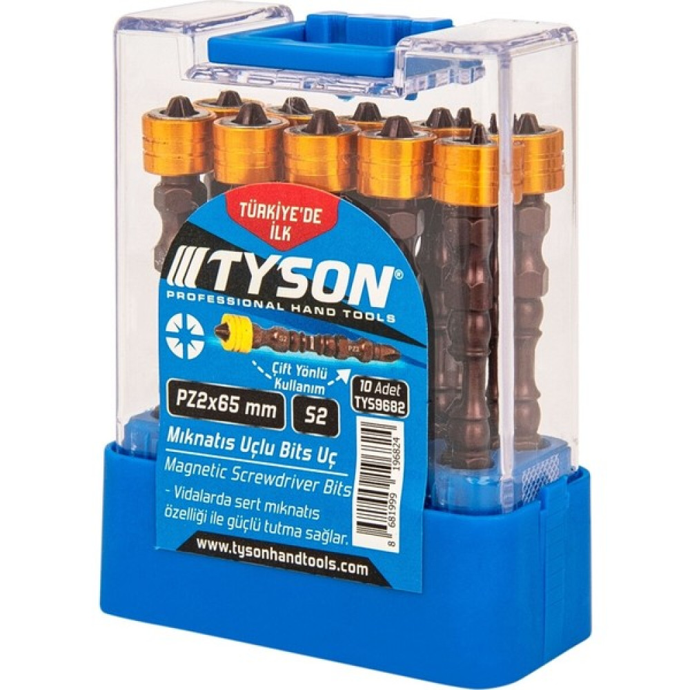 Tyson Tysonmıknatıs Uçlu Bits Uç PZ2X65MM Çift Yönlü Nalburiye & Hırdavat Fiyatı