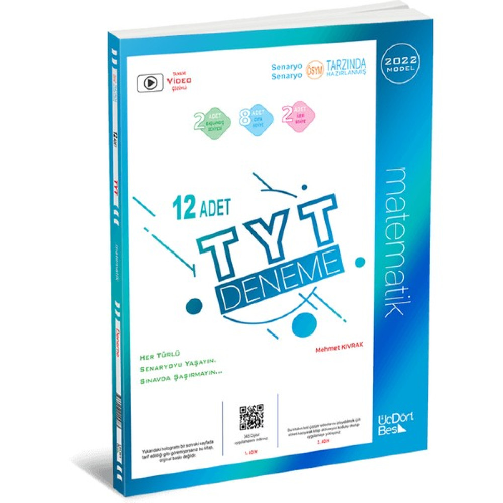 Tyt 12’li Matematik Deneme Üçdörtbeş 345 (Bolnot'a Özel Güncel Içeriğe Sahiptir) Matematik Fiyatı