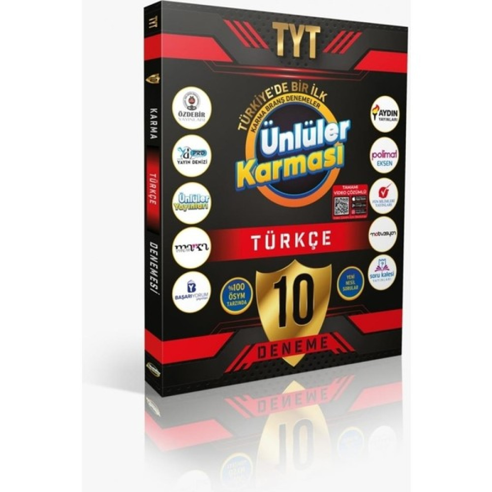Tyt Türkçe 10 Deneme 10 Yayın Ünlüler Karması Temel Yeterlilik Testi (TYT) Fiyatı