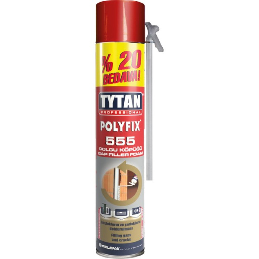 Tytan Professional Polyfix 555 Pipetli Pu Köpük 555 gr Nalburiye & Hırdavat Fiyatı