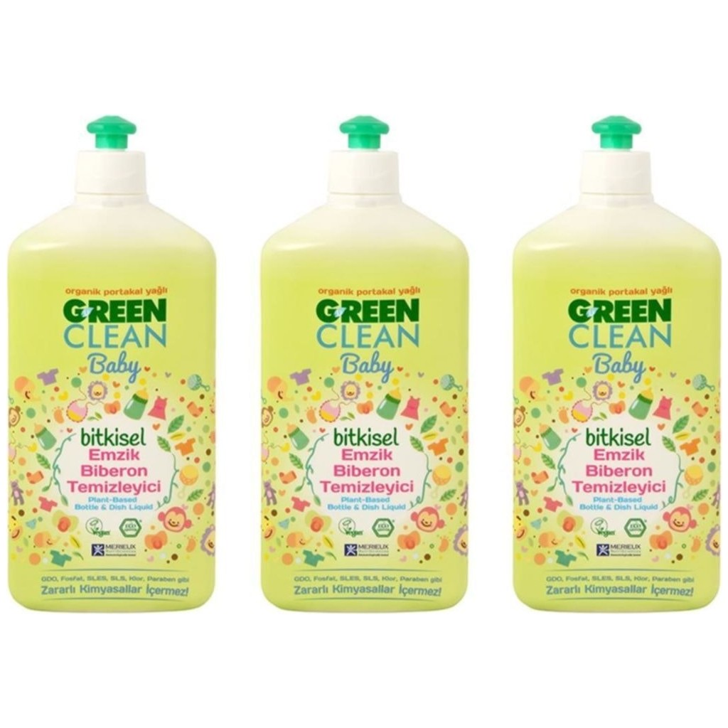 U Green Clean Baby Bitkisel Biberon Emzik Temizleyici 500 ml x 3 Adet Biberon Fiyatı