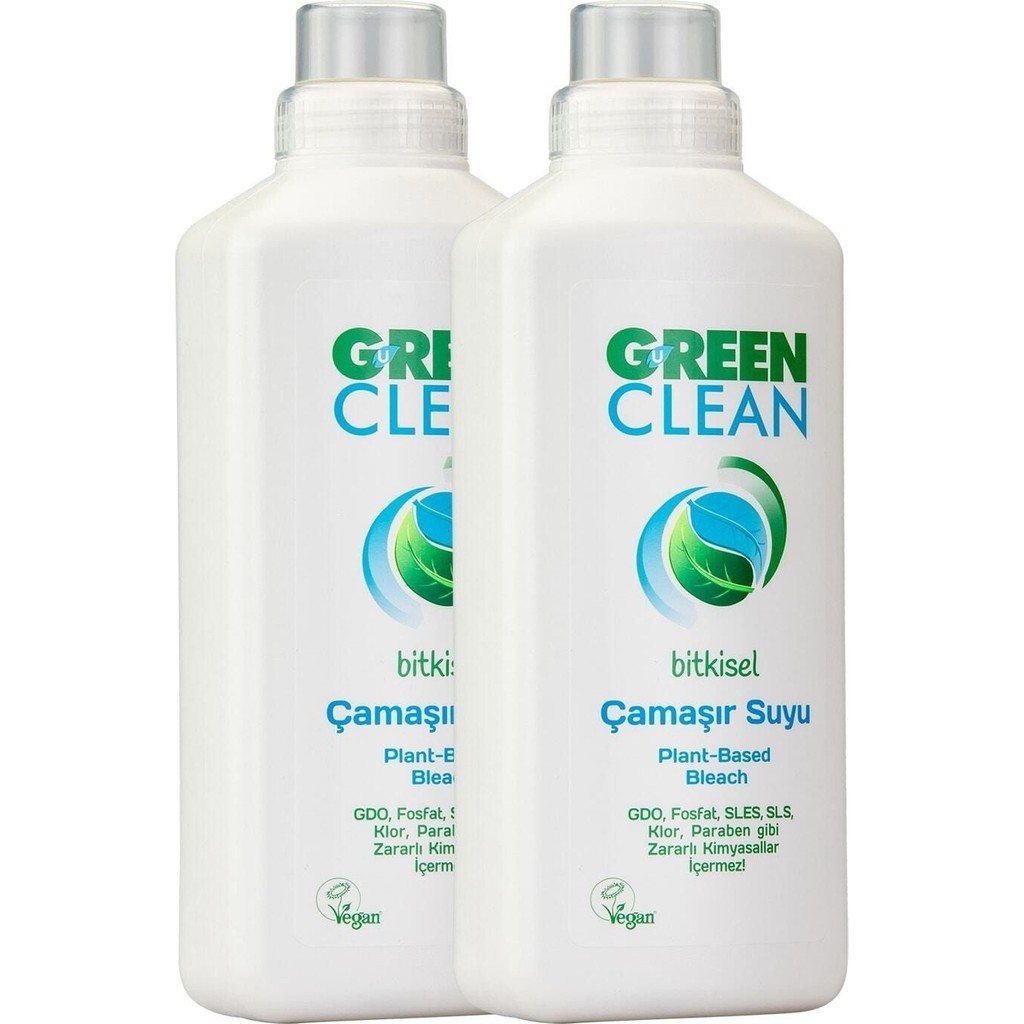 U Green Clean Bitkisel Çamaşır Suyu 1 Lt 2' Li Set Çamaşır Yıkama Fiyatı