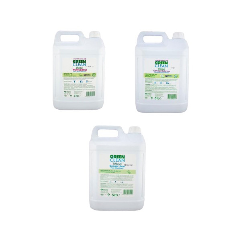 U Green Clean Çamaşır Deterjanı + Yumuşatıcı + Çamaşır Suyu 5000 ml 3'lü Set - 5 lt Oto Boyaları Fiyatı