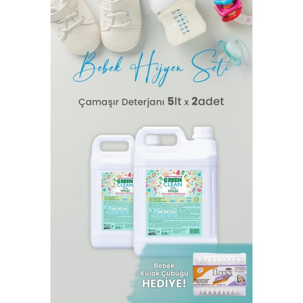 U Green Clean Green Clean Baby Bitkisel Çamaşır Deterjanı Lavanta Yağlı 5 Lt x 2 Adet ve Hediyeli Oto Boyaları Fiyatı